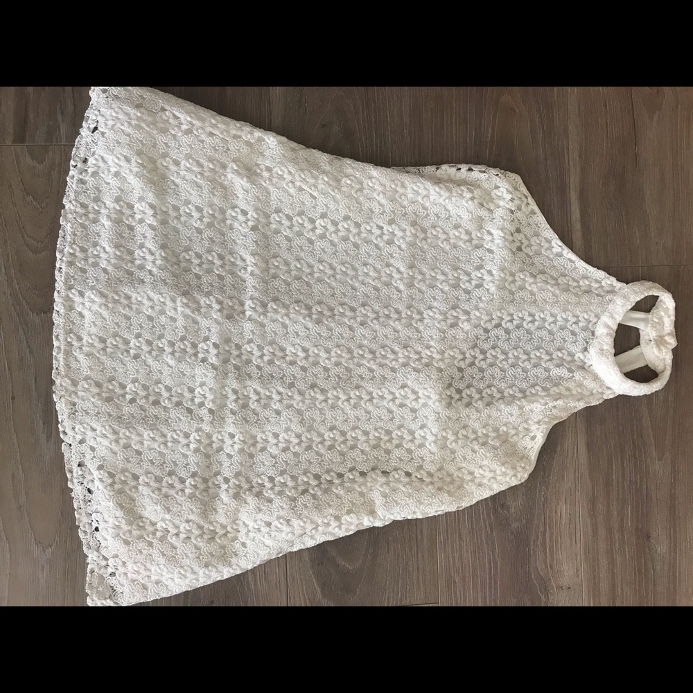 Around the neck white dress